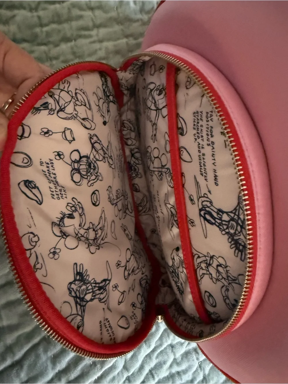Freshly Picked Disney Pink and Red Bow Ear Diaper Bag Backpack